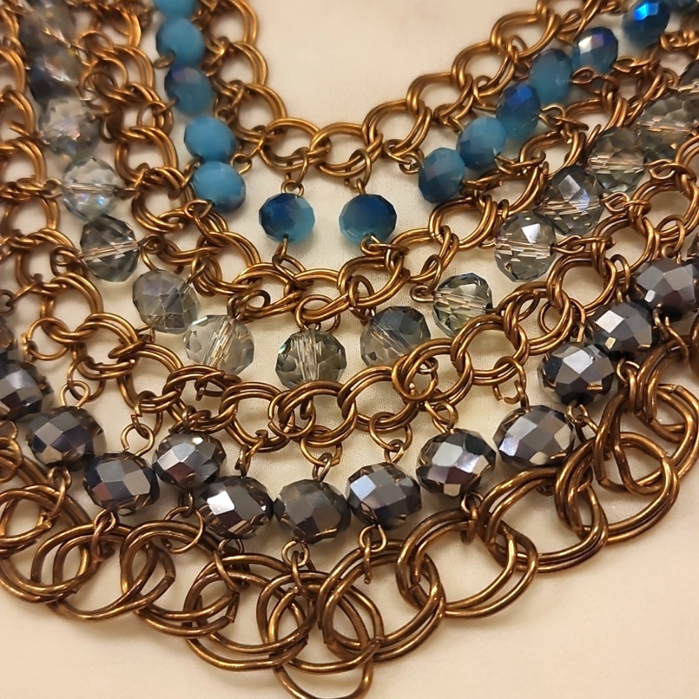 Gorgeous blue and gray necklace - Picture 2 of 3